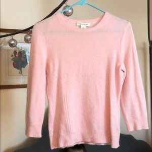 Light pink cashmere long sleeve top